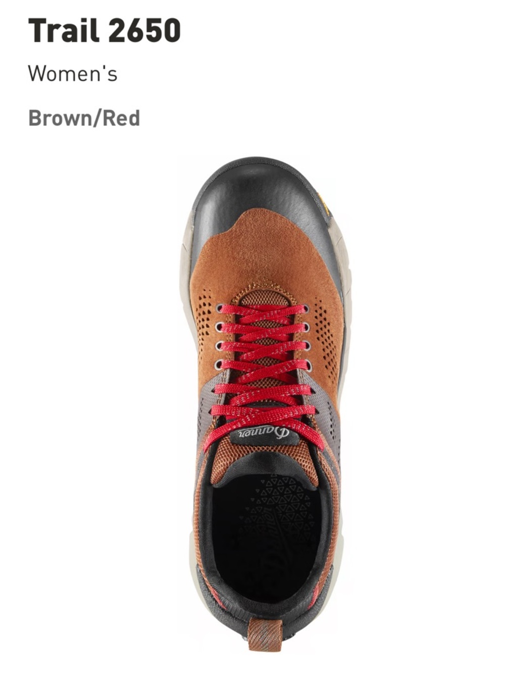 Danner Women's Brown and Red Trail 2650 Sneaker